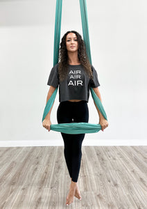 Silver AIR Black Crop Tee