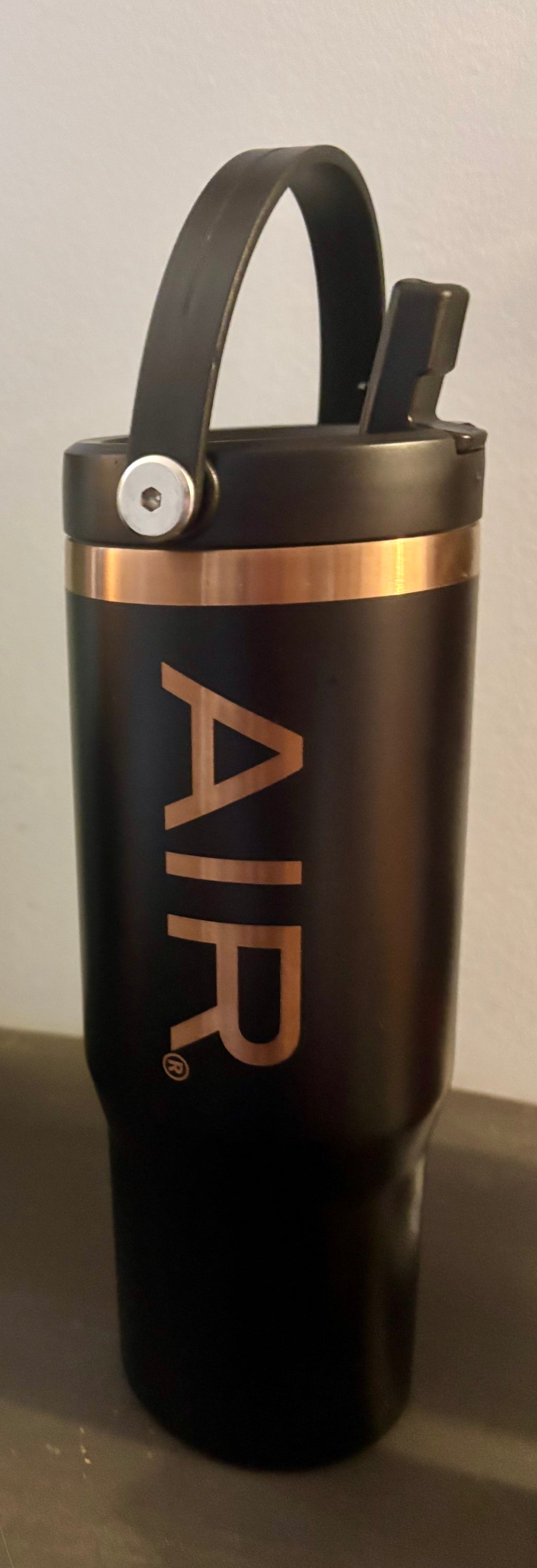 Gold-etched Black AIR®️ Stainless Steel Water Bottle