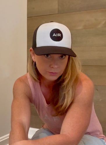 Old School Black and White Trucker Hat