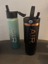Load image into Gallery viewer, Gold-etched Black AIR®️ Stainless Steel Water Bottle