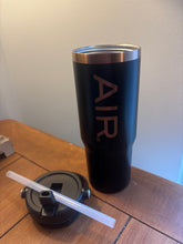 Load image into Gallery viewer, Gold-etched Black AIR®️ Stainless Steel Water Bottle