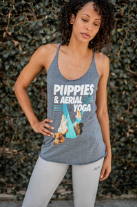 Puppies & Aerial Yoga Racerback Tank